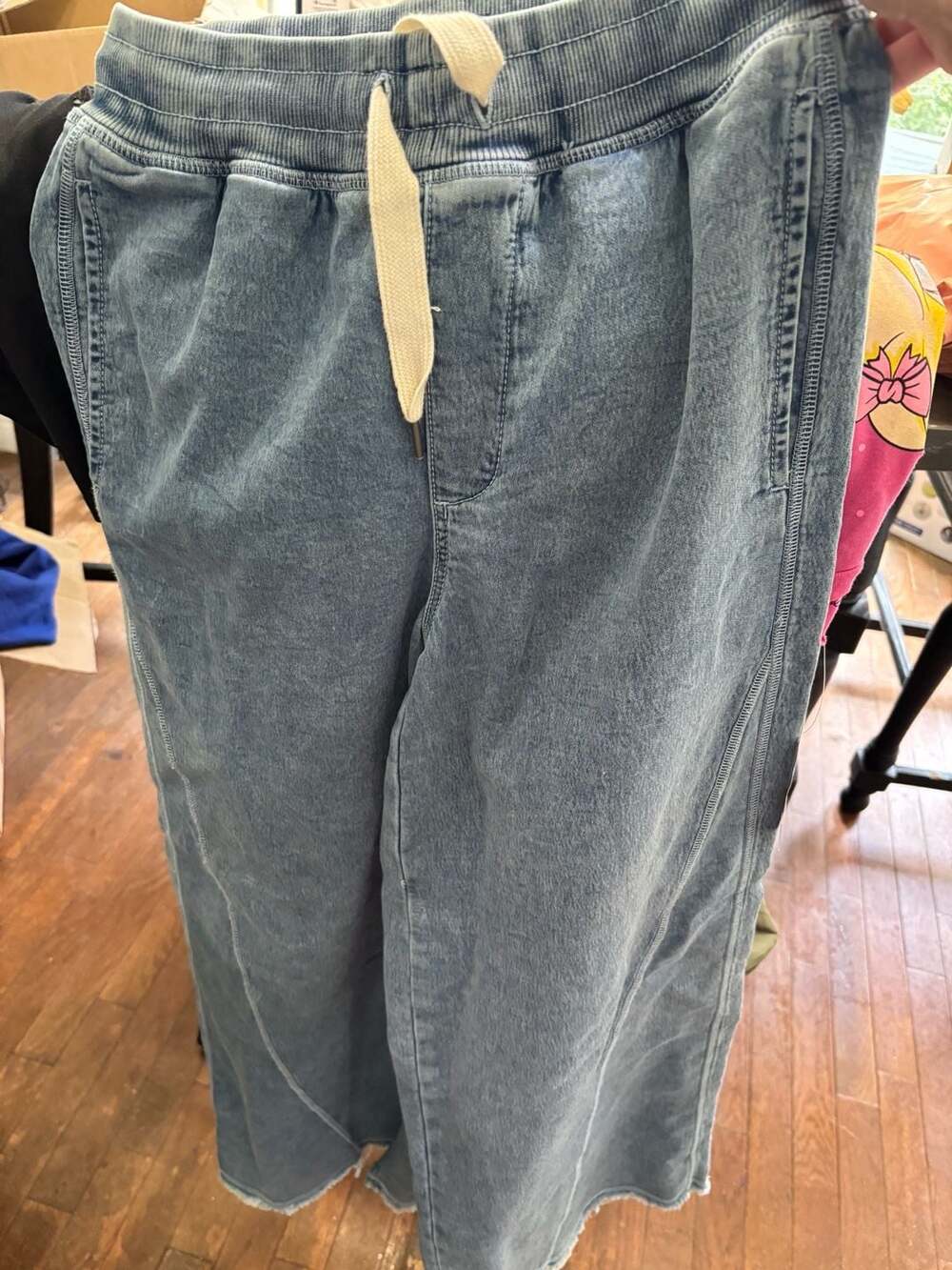 Aerie Denim Wide Leg Pants Size XS Short